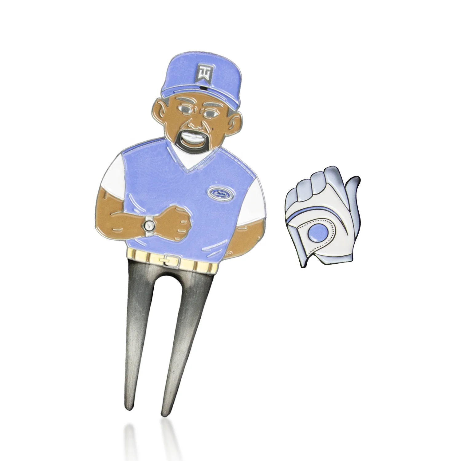 Custom gift box ball marker clips golf divot repair tool multi function golf divot tool bottle opener