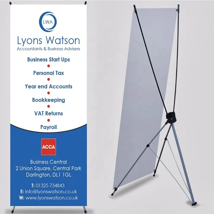 Standup banner advertising x banner factory sales display xbanner