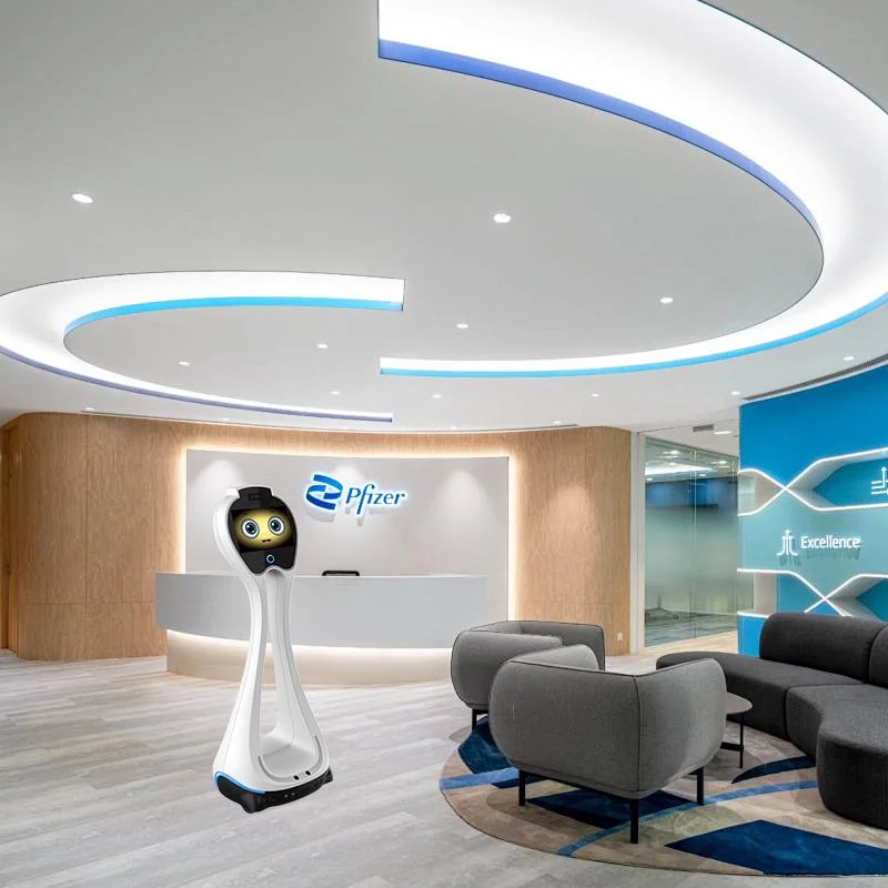 10.1 inch LCD Intelligent Reception Robot Welcome Robot  for exhibition hall AI service Robot series