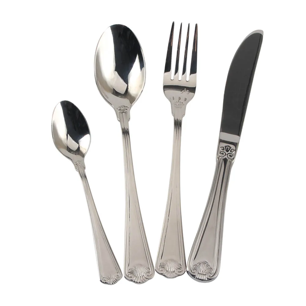 Fancy Metal Heavy Weight Flatware Tableware Set Dishwasher Safe Flatware Set