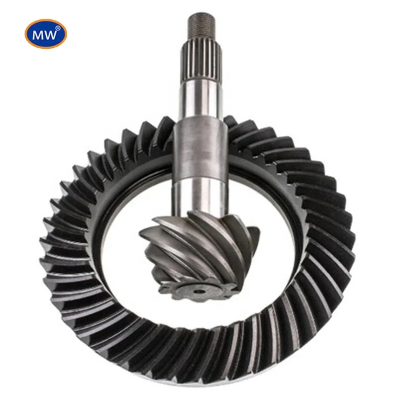 Differential bevel gear crown wheel bevel and helical pinion