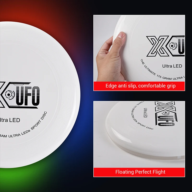 Заводской Изготовленный На Заказ Легкий летающий диск 175 г Ultimate frisbeed открытый спортивный индивидуальный со светодиодными лампами