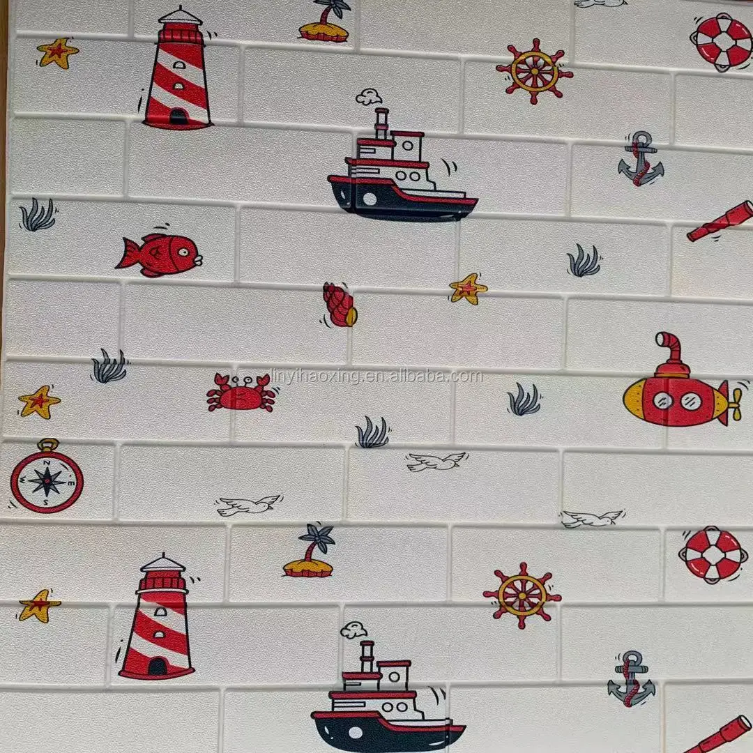 Interior home decoration waterproof wall sticker 3d wall sticker foam tile