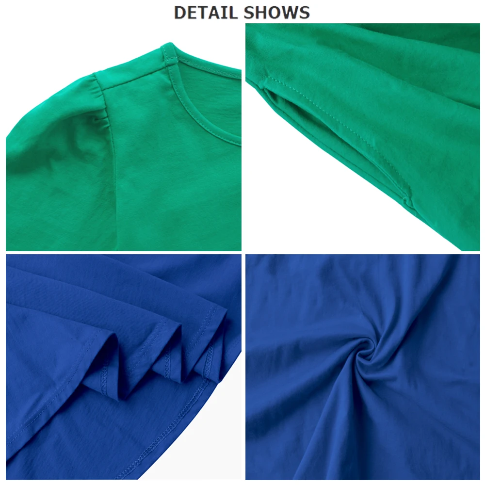 Children Boutique Clothing Casual Short Sleeve Kids Dress Solid Child Girls Cotton Twirl Dress