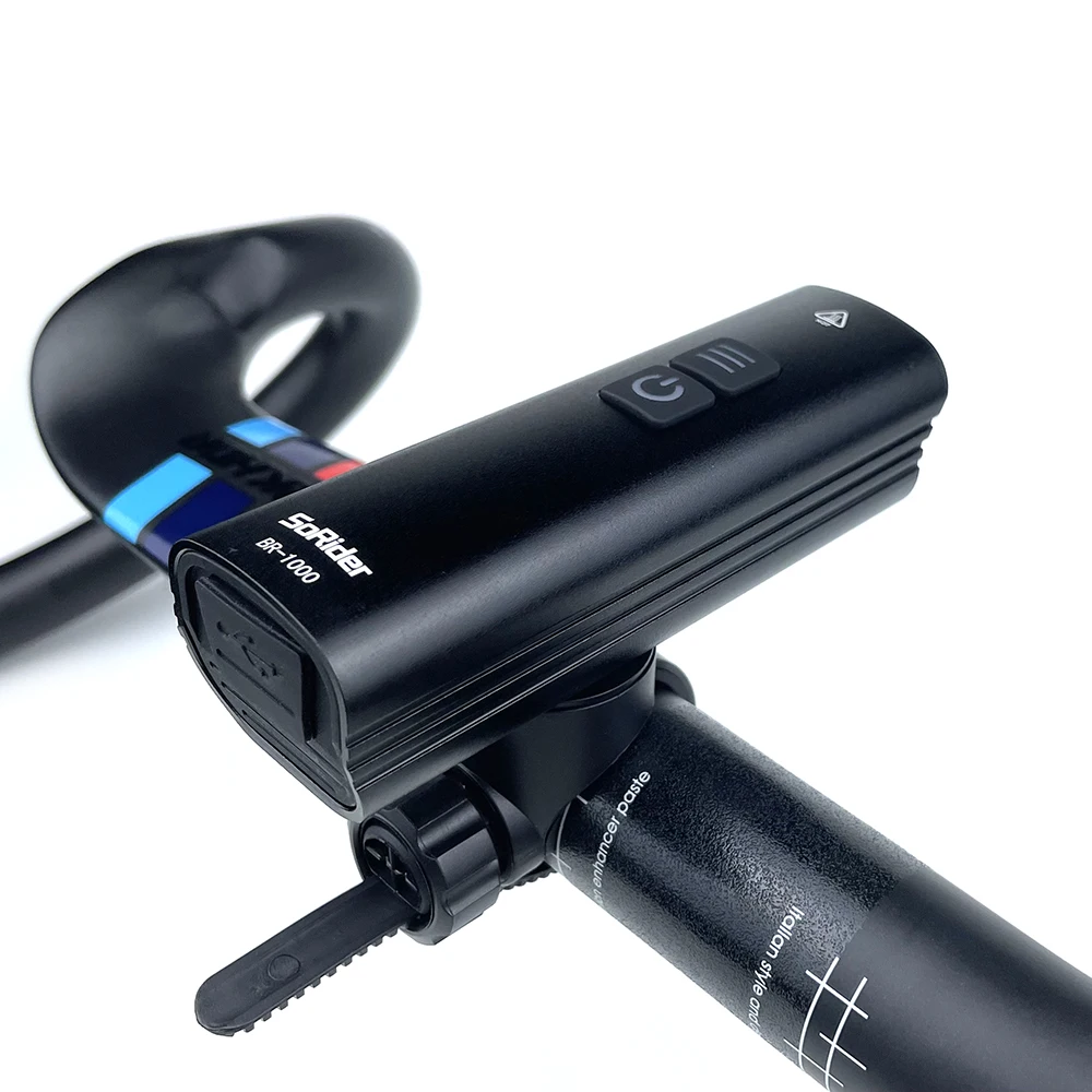 Sorider  Bicycle Light 1000Lumen 4500mAh Bike Headlight Power Bank Flashlight Handlebar USB Charging MTB Road Cycling Highlight