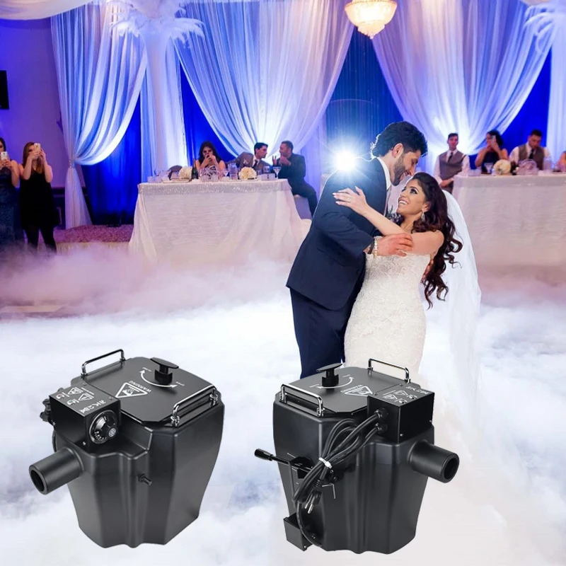Wedding DJ Equipment Low Ground Fogger Water Heavy Smoke Machine 3500W Mini Dry Ice Fog Machine for Halloween Stage Party Events