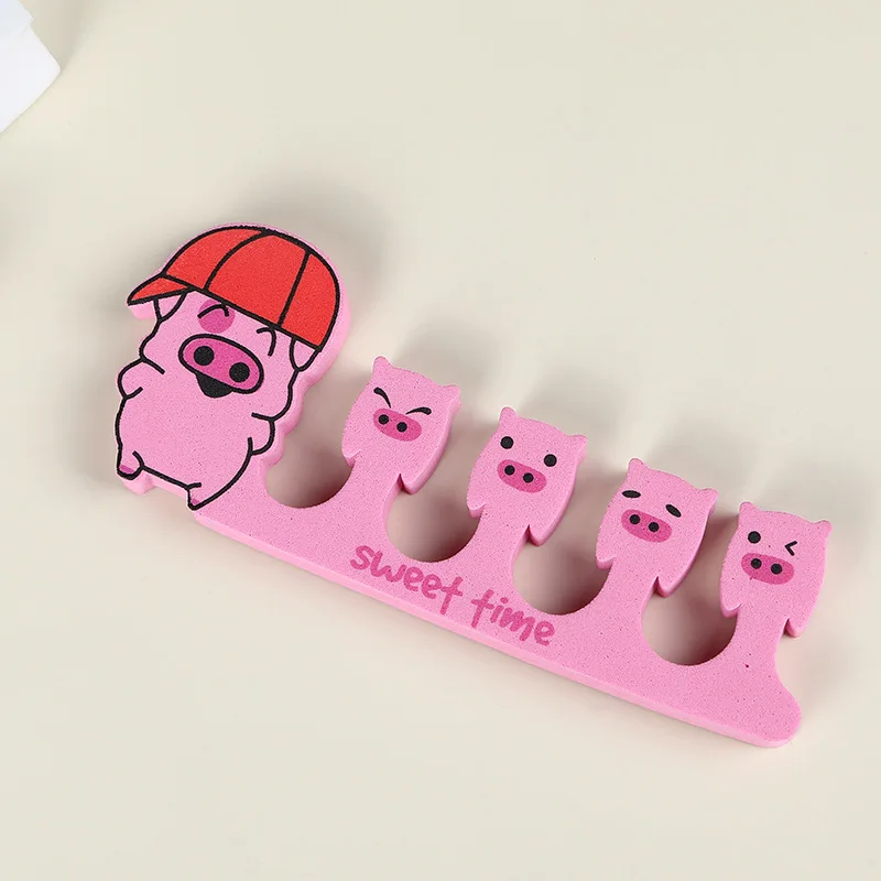 Nail Polish Pedicure Tools Kids Fashion Small Animal Finger Toe Spacers Cartoon Cute Soft EVA Sponge Toe Separators
