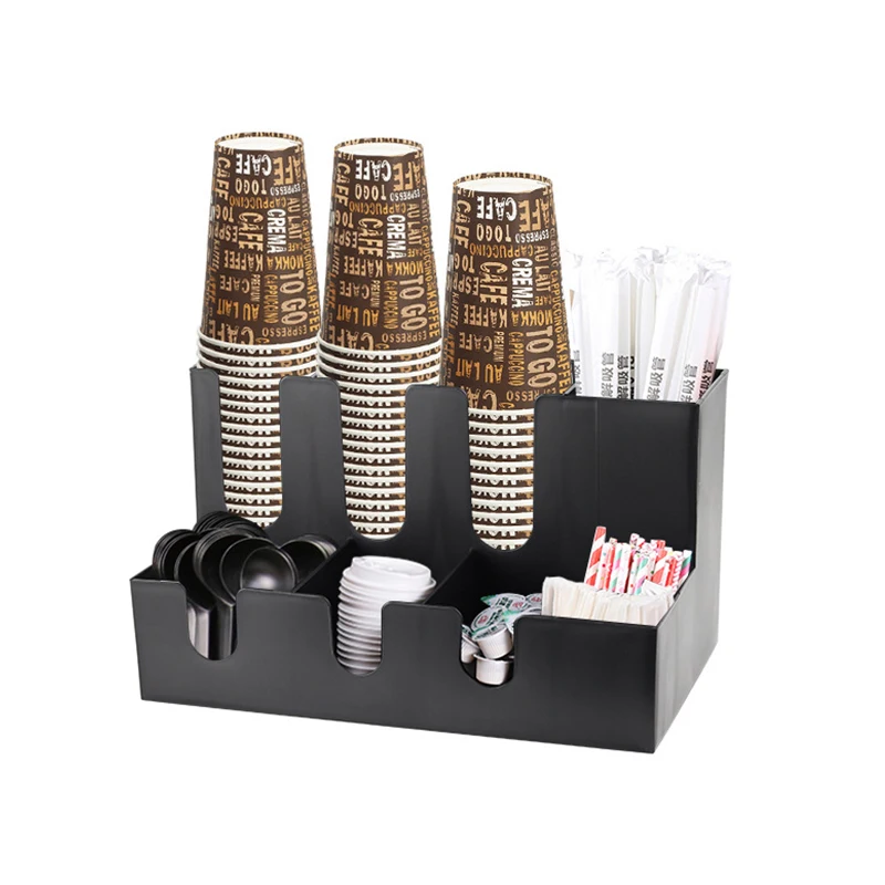 coffee storage box bar supplies disposable paper cup holder paper cup dispenser