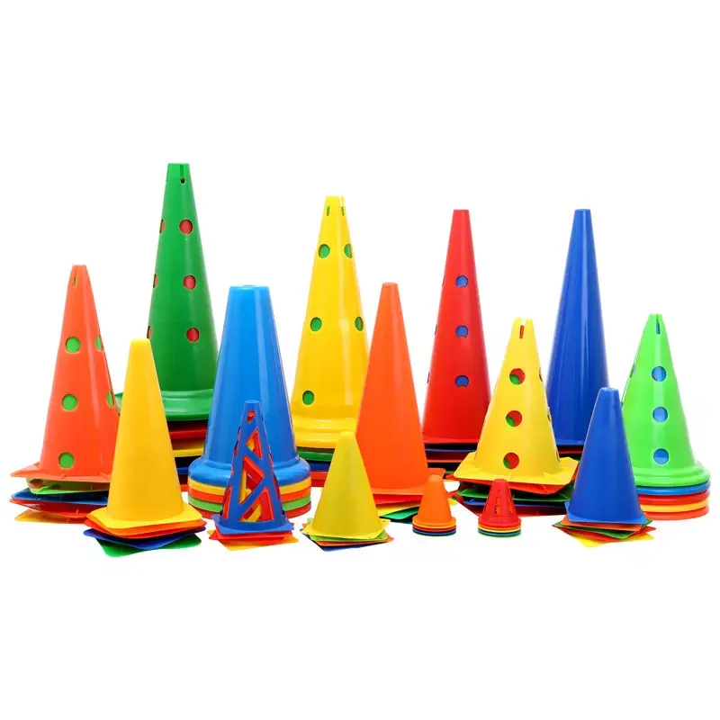 Sports Training Agility Disc Cones Field Marker Soccer Training Cones Agility Cones Kit With Carry Bag