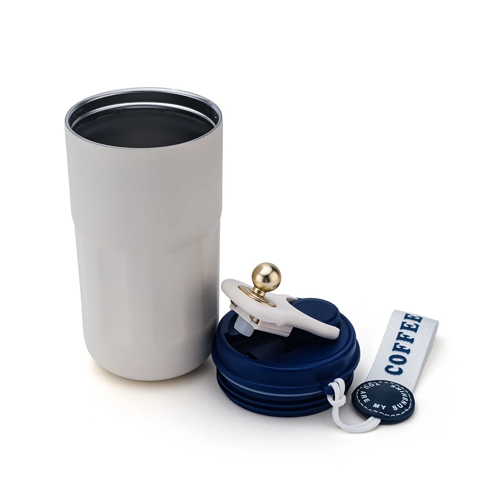Vacuum Modern Spill proof tumbler stainless steel insulated travel coffee mug with custom logo