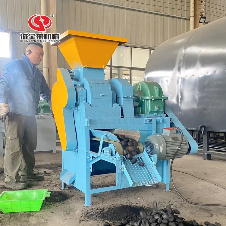 Dry Powder Briquette Manganese Briket Hydraulic Press Calcium Oxide Carbon Powder Fine Coal Briquetting Machine