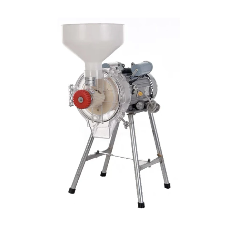 Fish feed stuff grinder small beans grinding machine grain soybeans beans double disc grinding mill machine