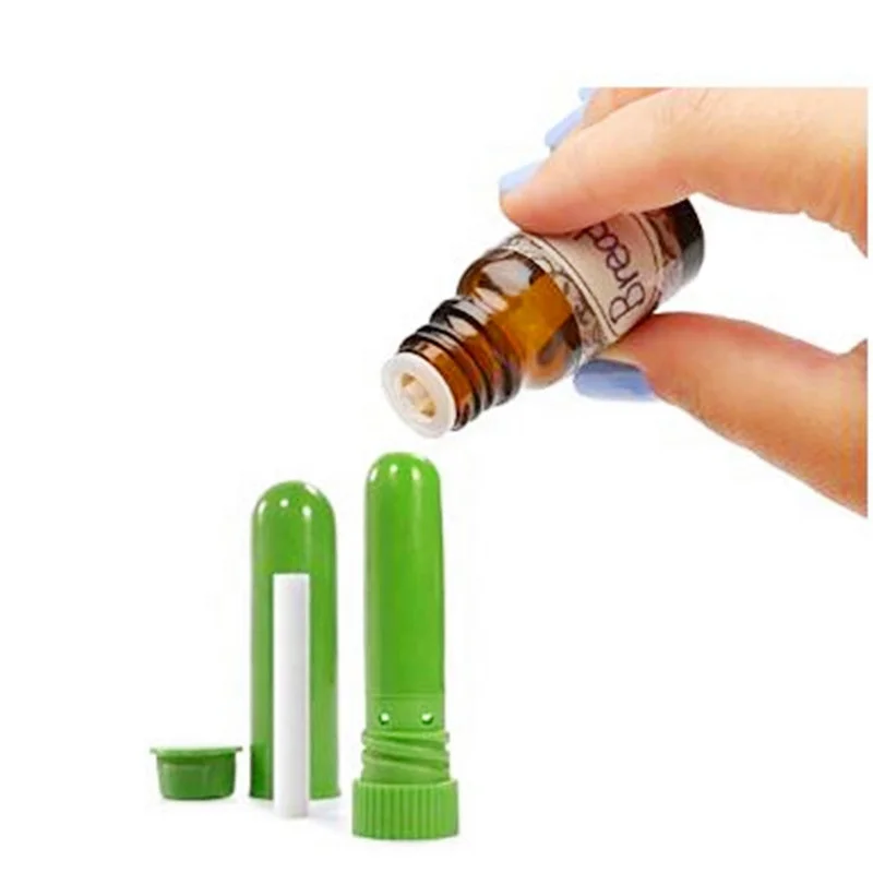 Factory Price Plastic Blank Nasal Inhaler sticks Essential Oil inhaler tube bottle with high quality wicks