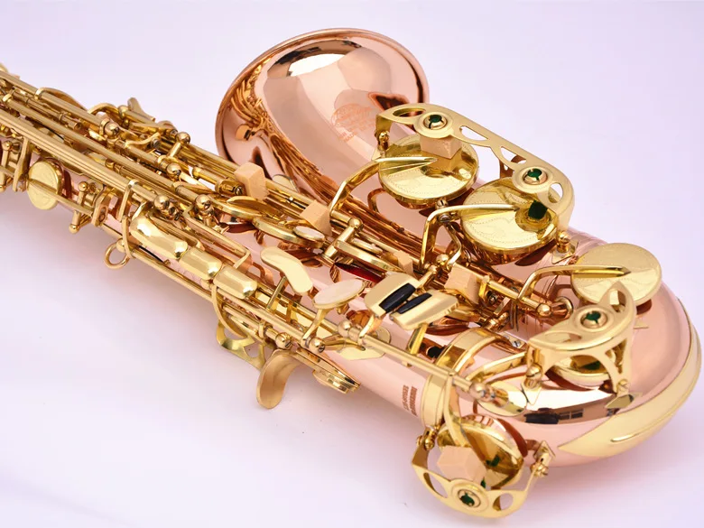 Фосфористая медь альт-Инструмент аксессуары Китай Sax золотой лак Профессиональный Eb Саксофон альт