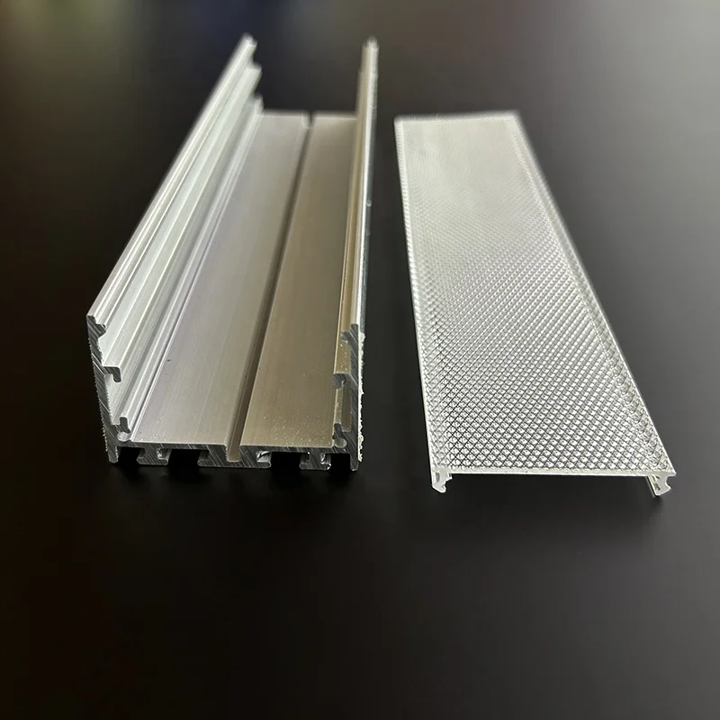 Wholesale Prismatic LED Housing Body Extrusion Aluminum Profiles for Linear Light PC Cover Ceiling Lamp Covers with LED