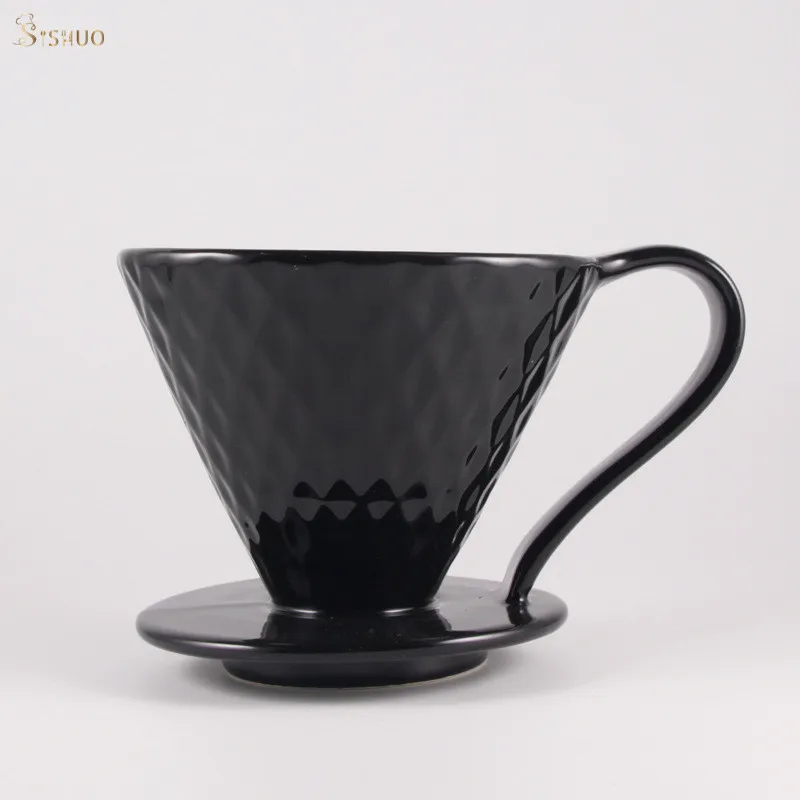 V1 V2 Wholesale Multi Color  Portable Pink Ceramic Porcelain Coffee Dripper Filter
