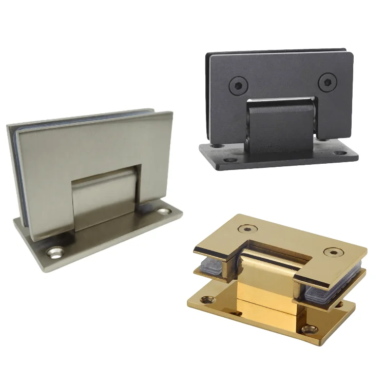 Kensharp Glass Door Hinge Stainless Steel 304 Straight Edge 90 Degree Frameless Wall To Glass Hinge