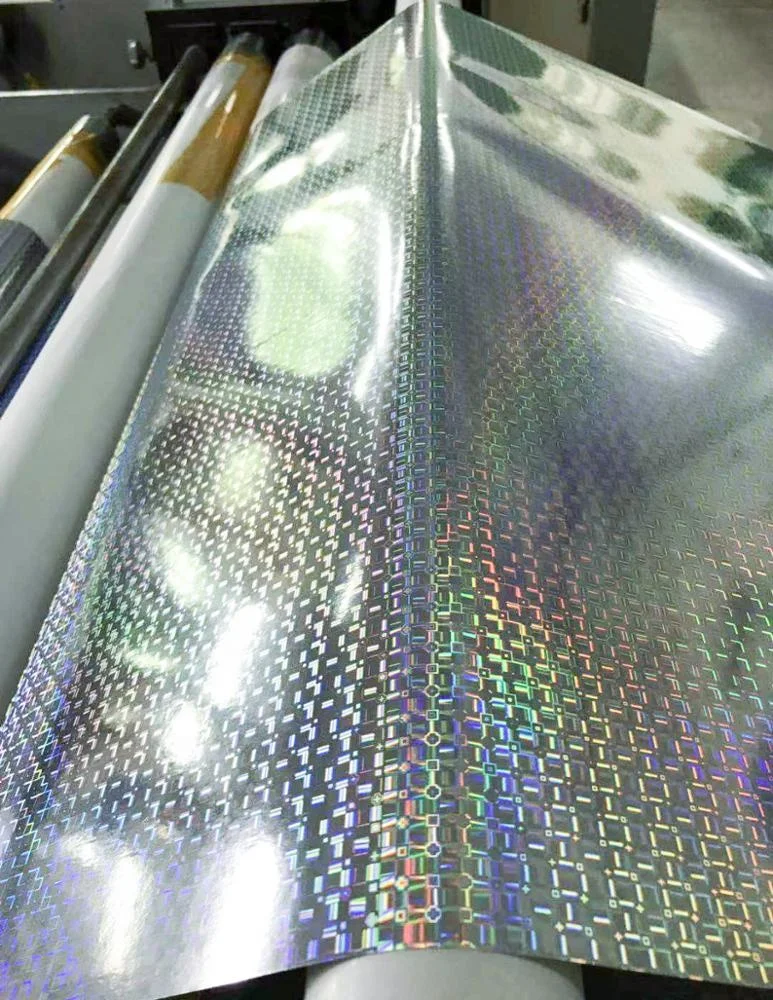 Minrui Rainbow 3D Hologram Easliy Fragile Destructible Vinyl Sticker Paper Self Adhesive Label Paper Roll