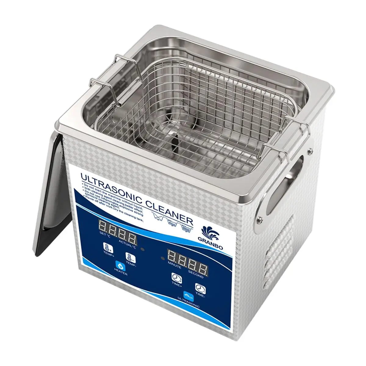 Ultrasonic Cleaning Machine Digital 1.3L 120W Cleaner for All Small Industrial Parts and Jewelry Household Washer