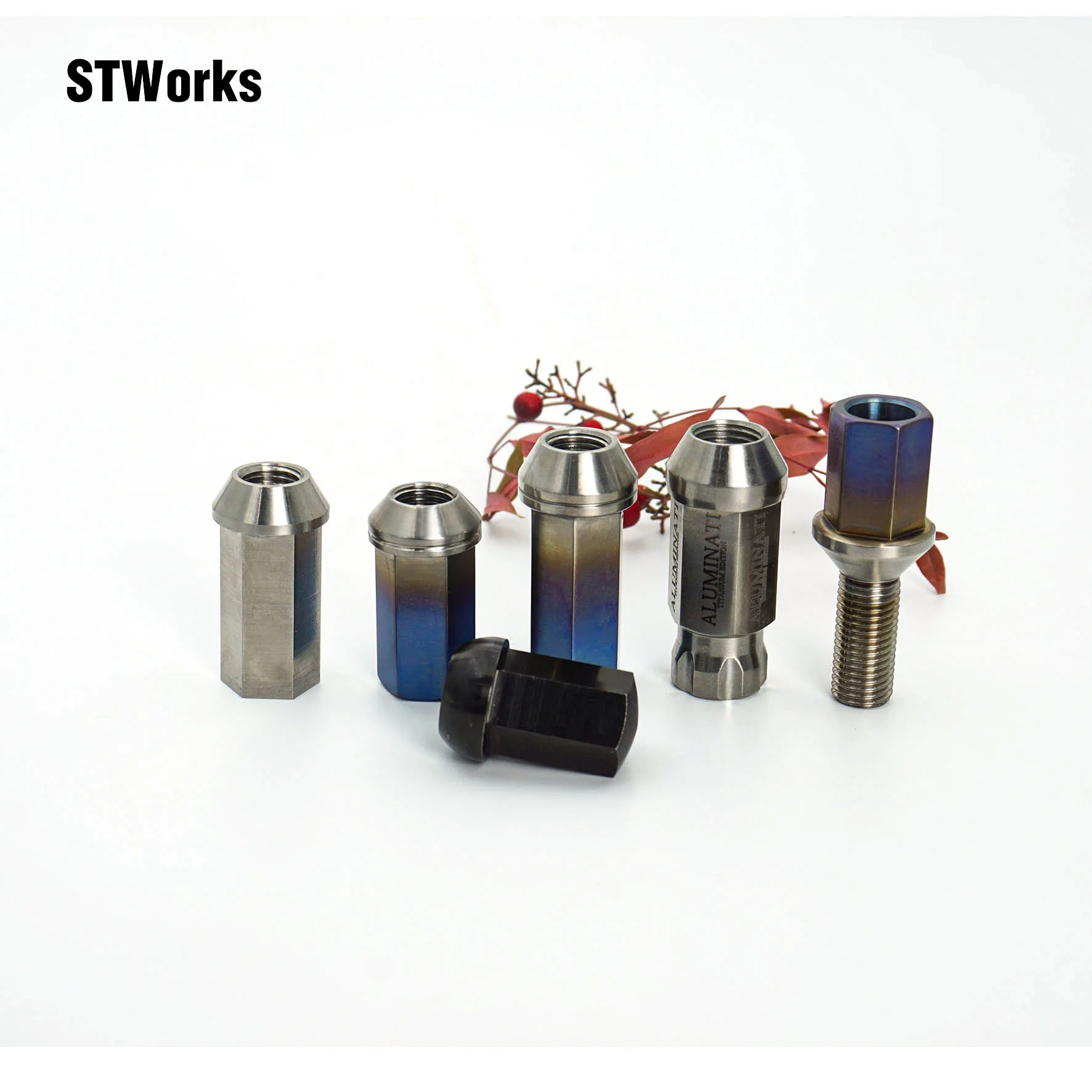 GR5 Titanium Wheel Lug Nut Custom M12 M14x1.25 Spiked Refit Auto Car Wheel Lug Nuts