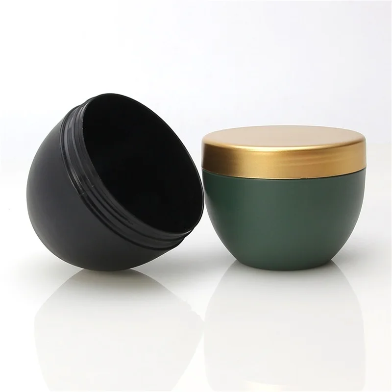 2022 Hot Sale 8 Oz 250 Ml Frosted Fancy Oval Shape Pp Plastic Facial Jar With Gold Lid