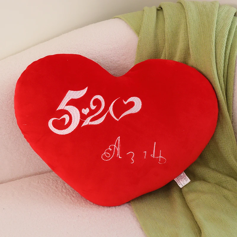 Factory Supply Cotton Love Heart Stuffed Plush Pillow for Living Room Bedroom Decor Valentines Day Gift Idea