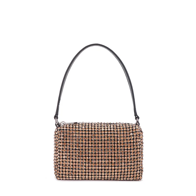 Новинка 2022 сумка со стразами блестящий клатч с полностью алмазными подмышками Женская Роскошная квадратная для вечернего ужина