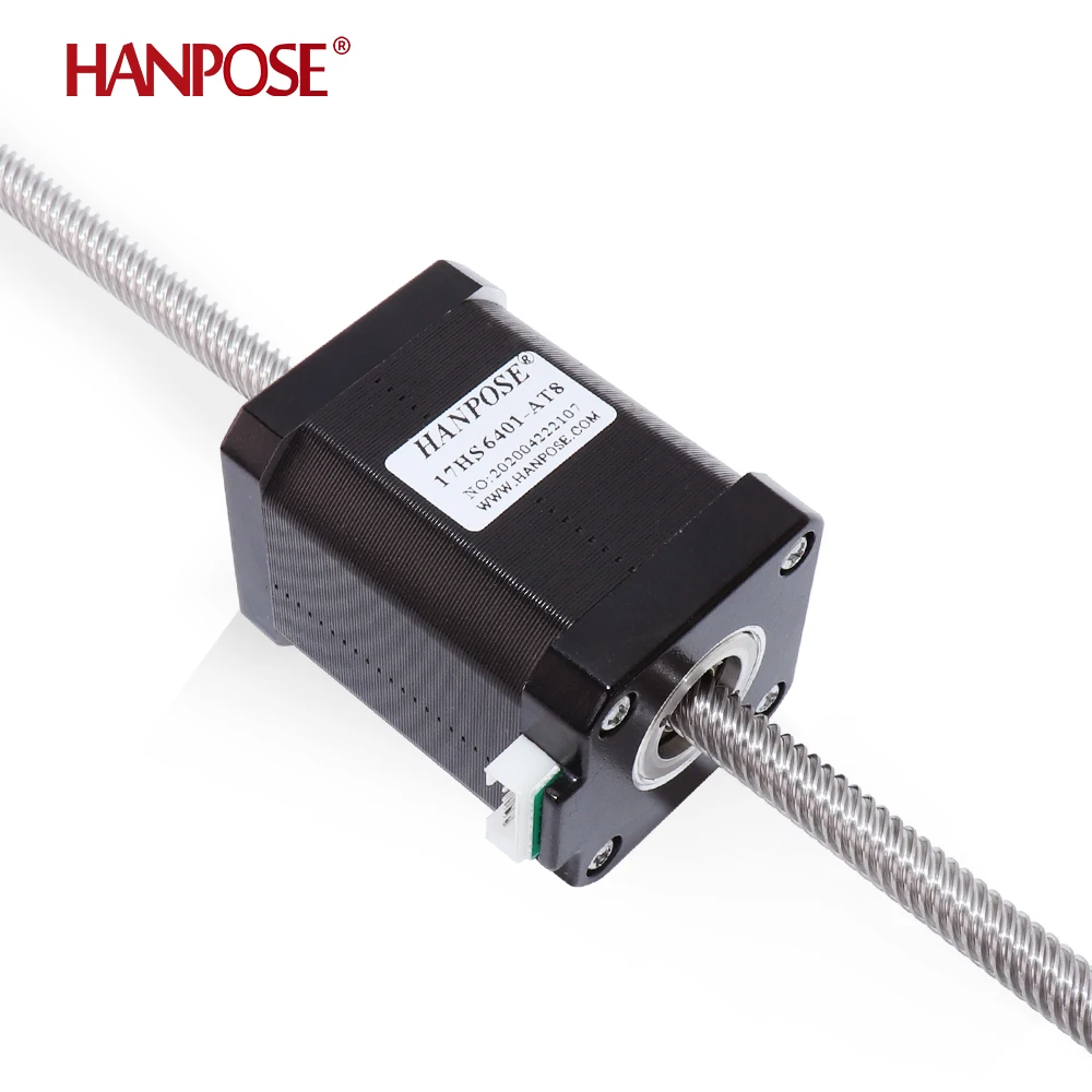 HANPOSE nema17 stepper motor 42HA60-T8*8 1.7A 70N.cm 12V 42*60MM L200mm for Motor in automatic feeder screw stepper motor