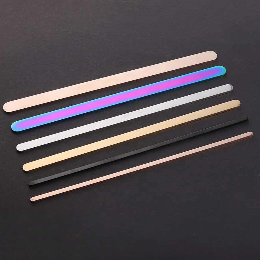 Different Size Stainless Steel Custom Bracelet Material Blank Flat Bar for DIY Cuff Bracelet Handmade Stamped Bangle