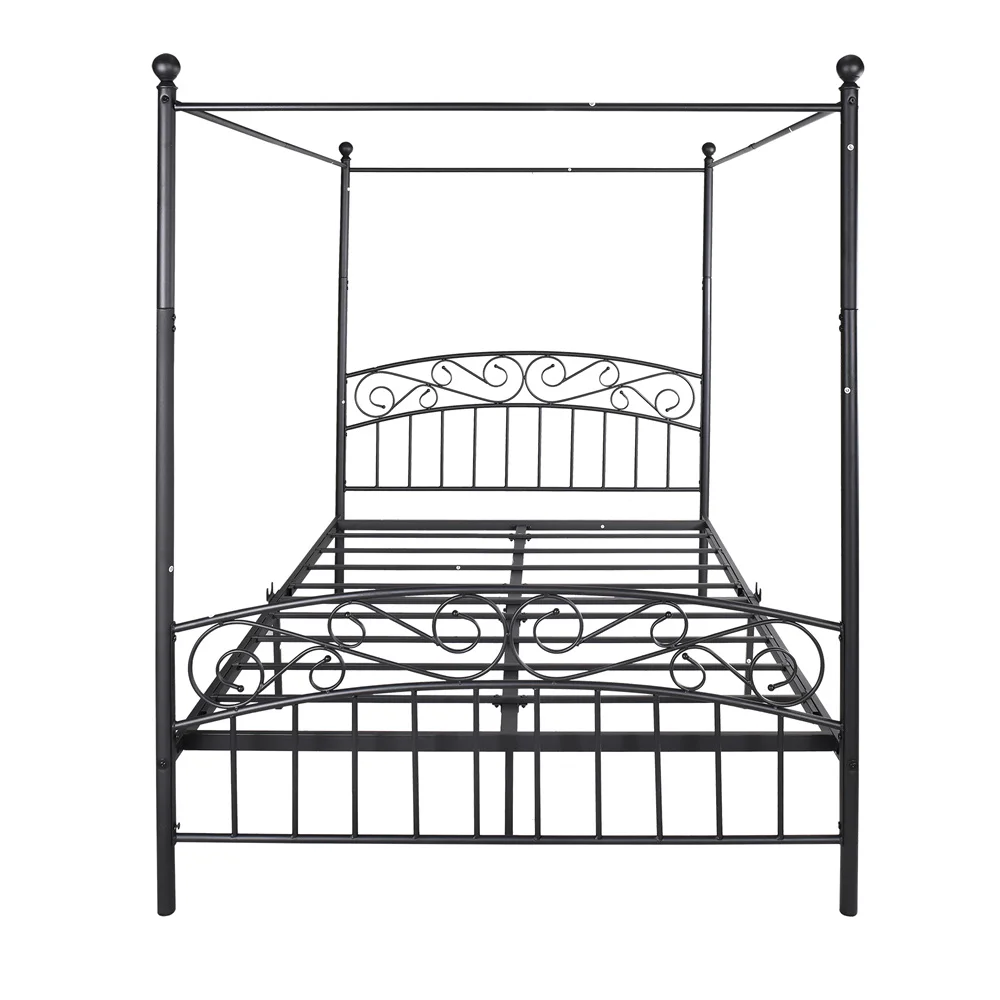 Queen Bed Frame Canopy Bed Frame Metal Sturdy Bed Frame with Headboard and Foot Board USA STOCK