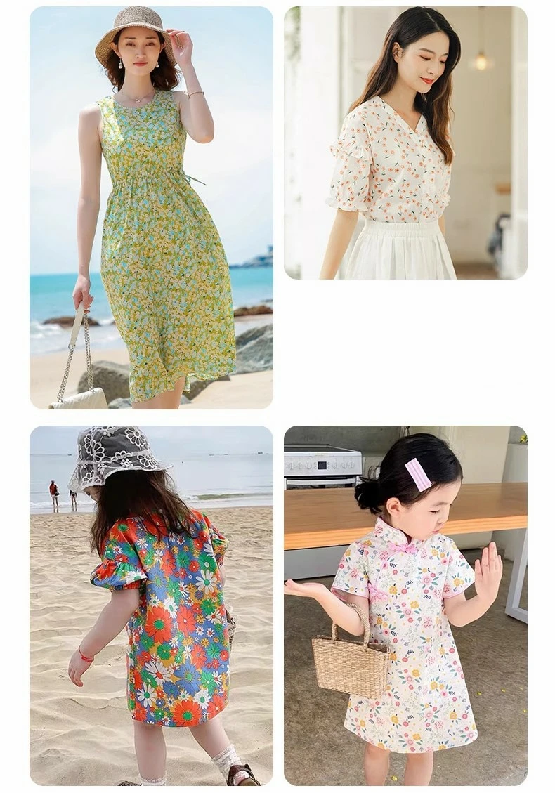 Hot Sale Cotton DIY Clothing Fabric Multicolor Hand Made Printing Fabric Garden Flower Poplin 100% Cotton Fabric