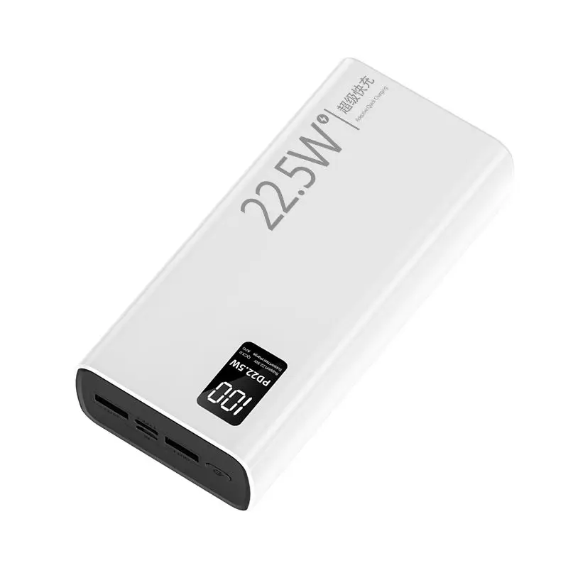 Высокое качество PD 25 Вт 30000 мАч портативный ABS Powerbank быстрой зарядки Power Bank с ЖК-дисплеем