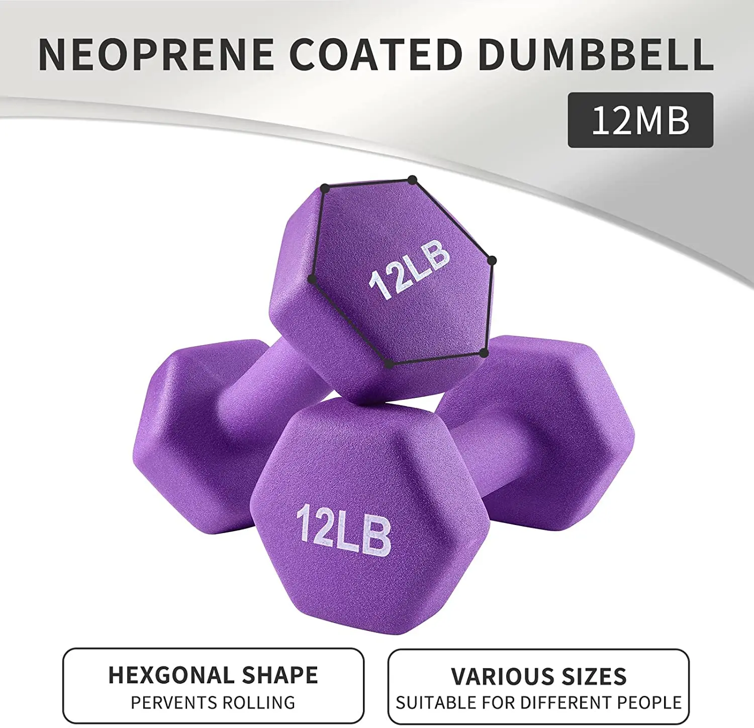 Neoprene Coated Hand Weights Dumbbells Set multicolor hex Dumbbell for Women and Men home gym fitness equipment