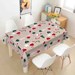 Wholesale Christmas Printed Waterproof Oilproof Polyester TableCloth pvc printed tablecloth