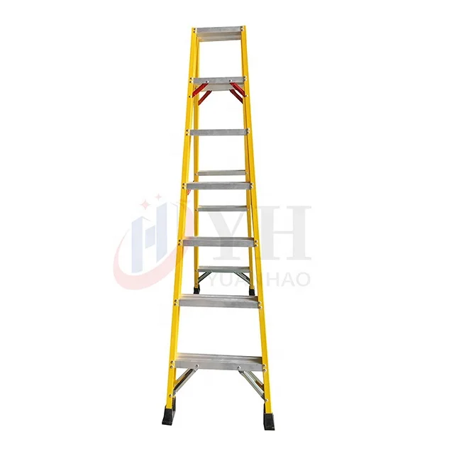 Fiberglass insulated ladder electrician maintenance herringbone ladder power construction engineering ladder