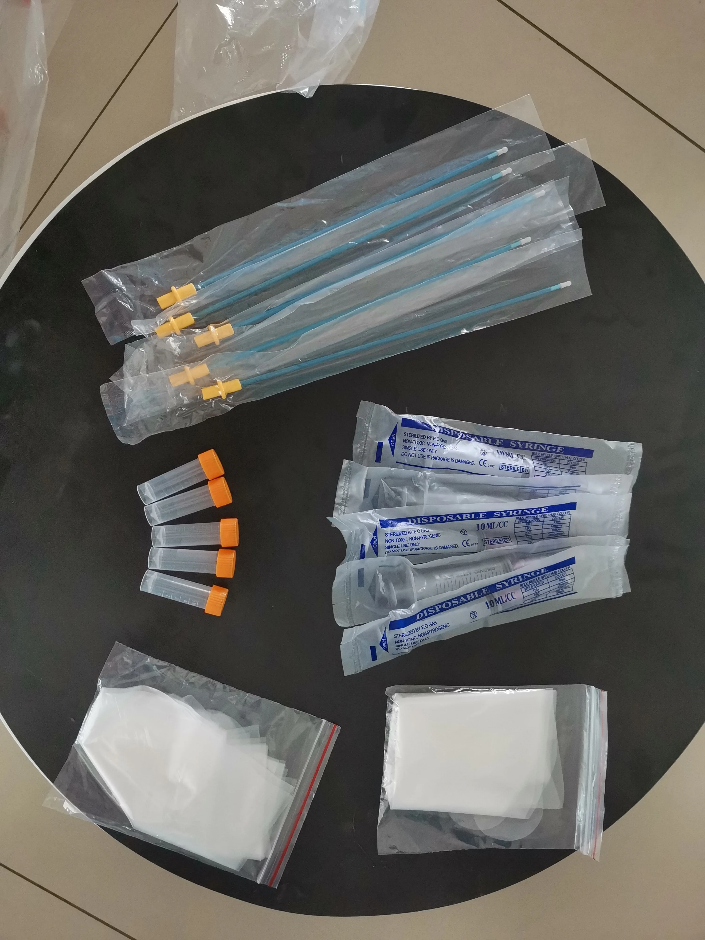 A set Dog artificial insemination suits including pvc tube straw syringes set infusion veterinary equipment