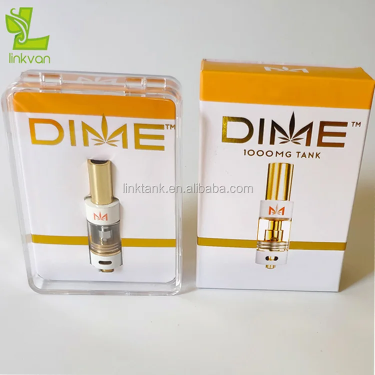 
2020 hot sale cbd oil cartridge dime cartridge disposable vape pen 510 thread ceramic coil gold tip 0.8ml atomizer with package 