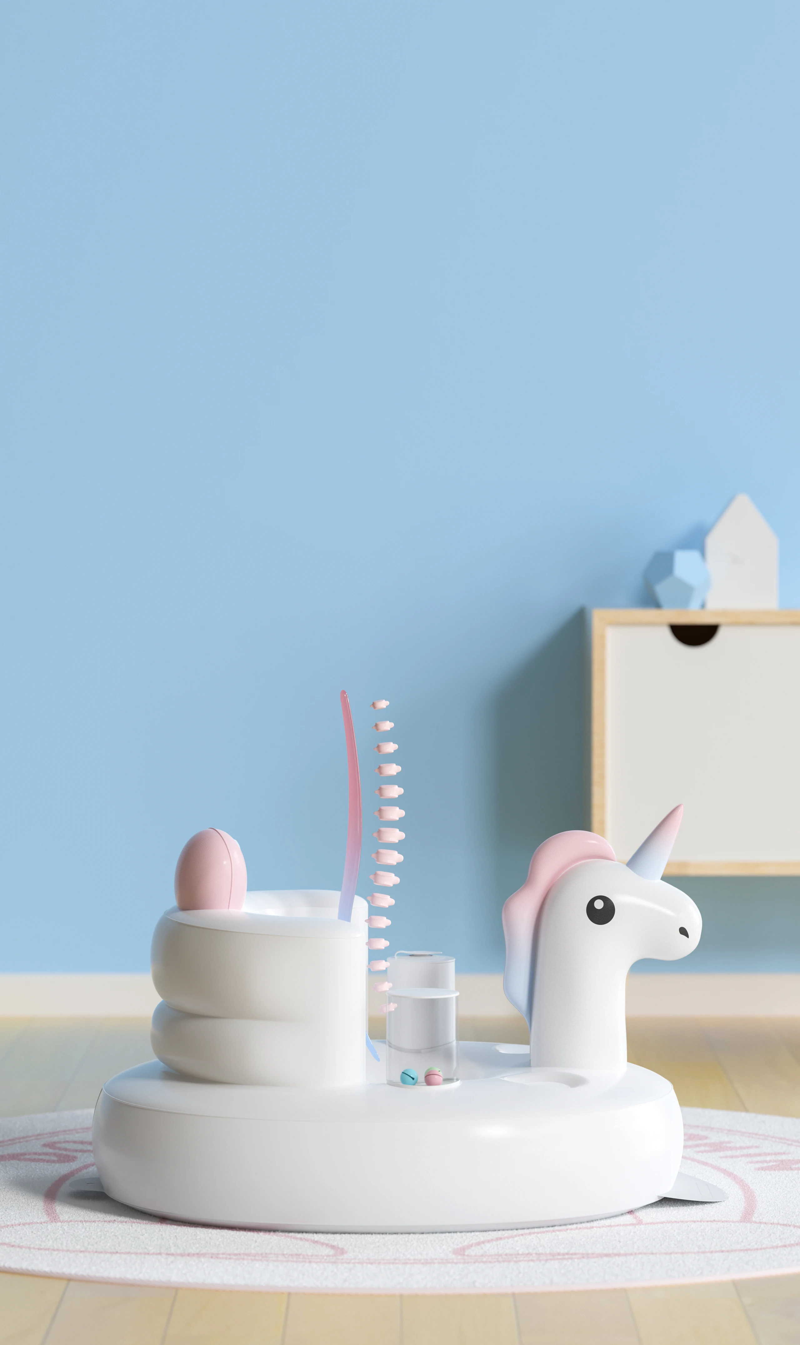 Doctor Dolphin new design product cartoon home indoor unicorn chair commercial baby sofa inflatable