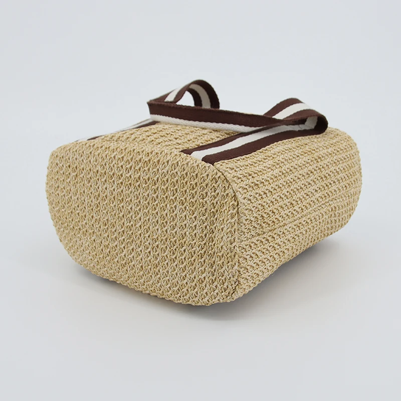 New Collection Custom Summer Beach Bag Eco PP Straw Tote Bag Recycled Jute Shopping Bag