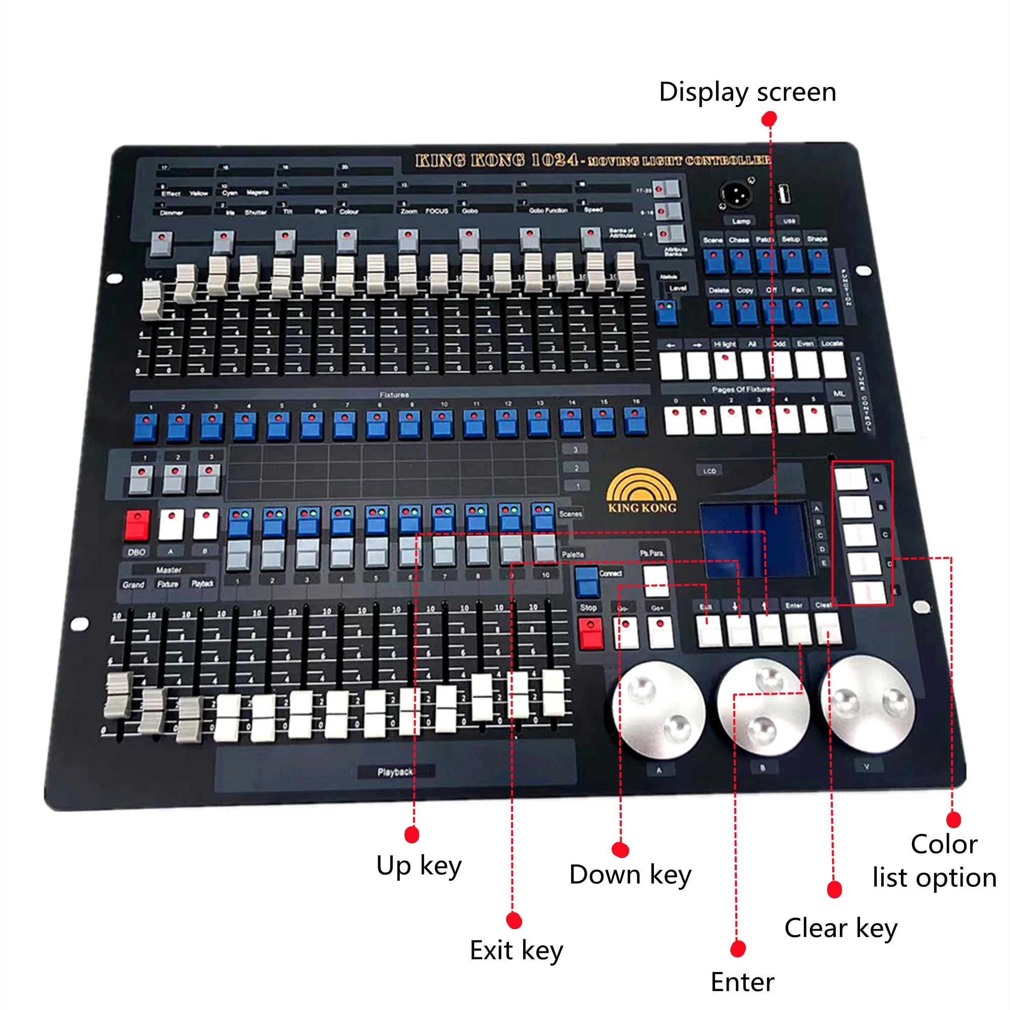KingKong 1024 DMX контроллер с полетным чехлом DMX512 Контроллер освещения сцены каналов консоль Поддержка U