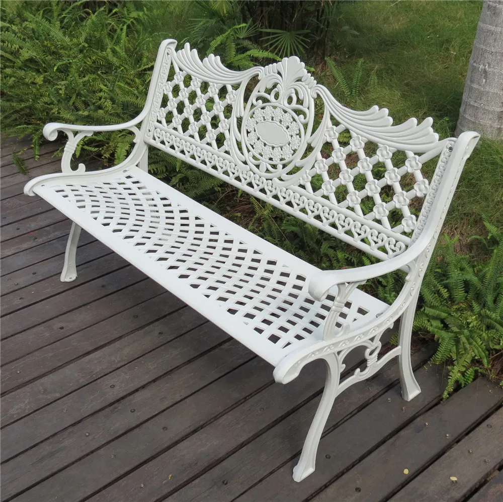 Courtyard Park Furniture Benches Retro Leisure Garden Terrace Die-cast Aluminum  Outdoor park Benches