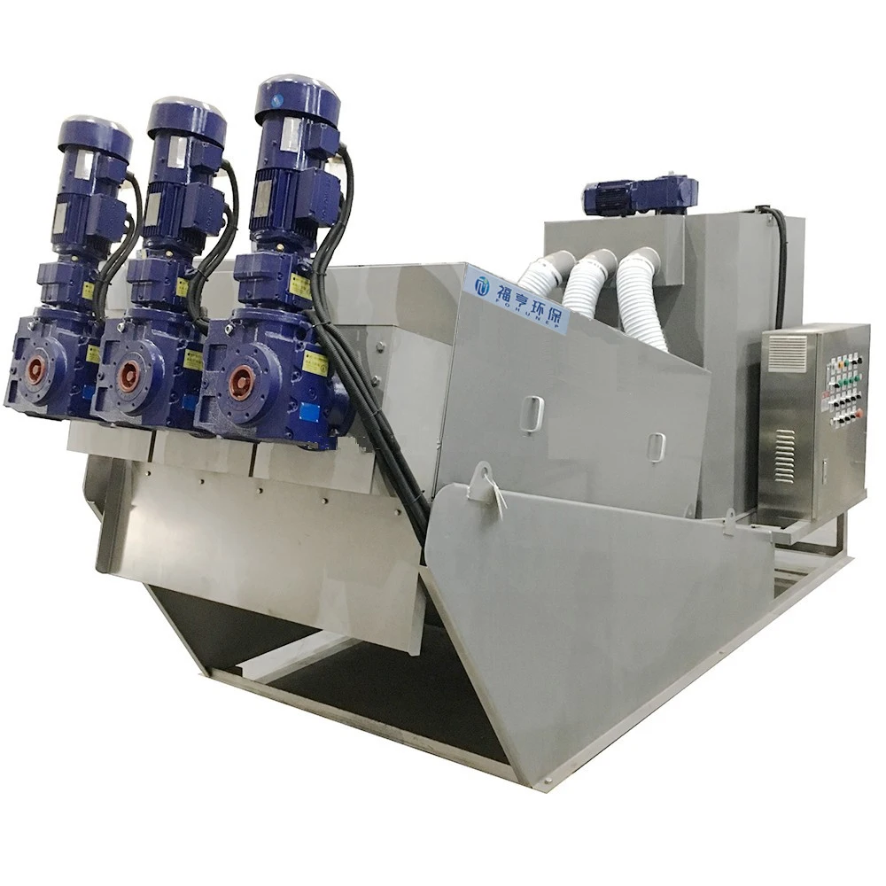 Mobile Containerized Solution Screw Sludge Press For Industrial Waste Water Treatment