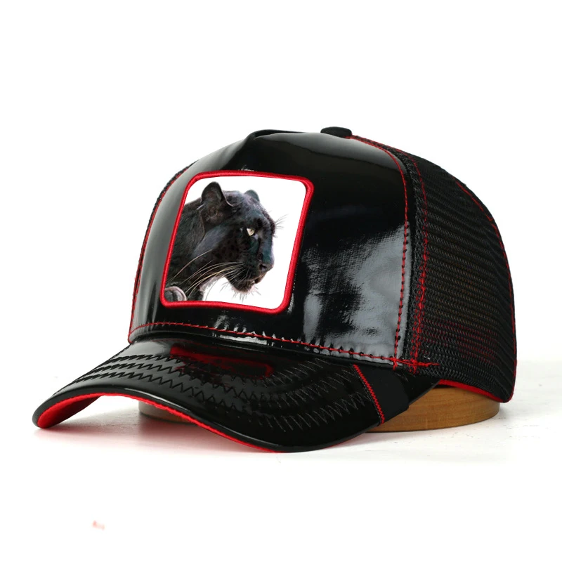 Truck Cap Cotton Two Tone Gorras Wholesale Trucker Hats Animal in Stock 5 Panel 3d Puff Embroidery Patch Logo Mesh Sports Caps