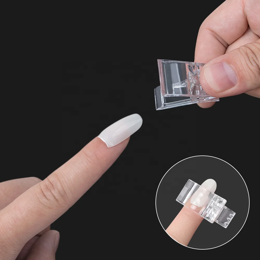 Nail tip clip for quick construction of poly gel auxiliary tool DIY nail art plastic extension clip Nail Repair Tools