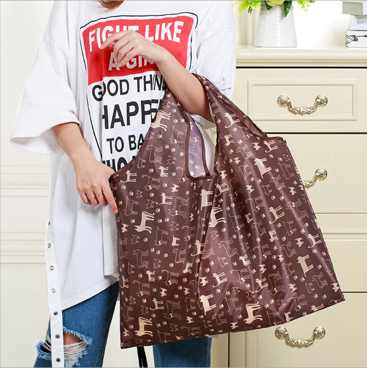 Eco New Products polyester bag foldable Washable grocery polyester foldable reusable eco friendly tote bags