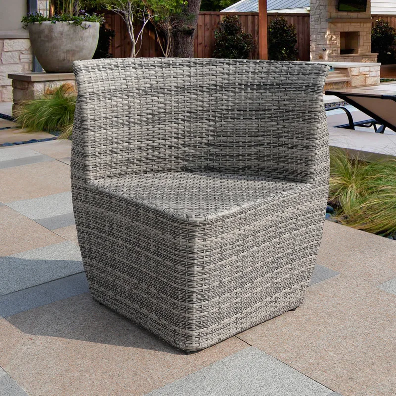 PE Rattan outdoor furniture coffee table and chair waterproof cushion garden balcony coffee tea sofa