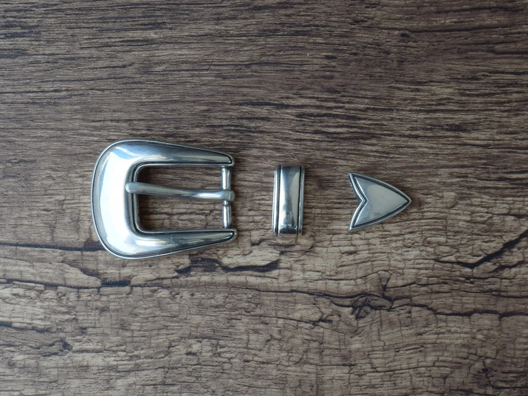 Silver buckle western leather buckle metal buckle