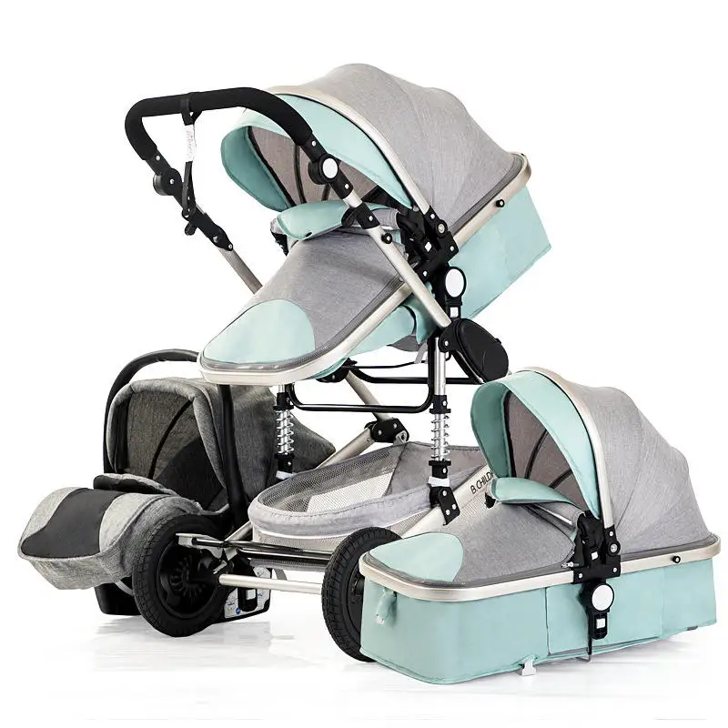 Luxury High Quality Baby Strollers Sleeping Bag High Landscape Classic Baby Strollers