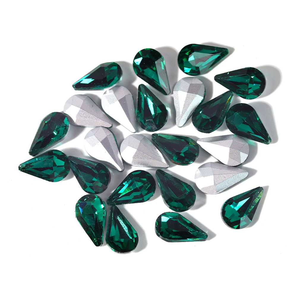 Multi Size Acrylic Rhinestones Horse Eye Crystal AB Flat Back 3D Non HotFix Nail Art Decoration for Wedding