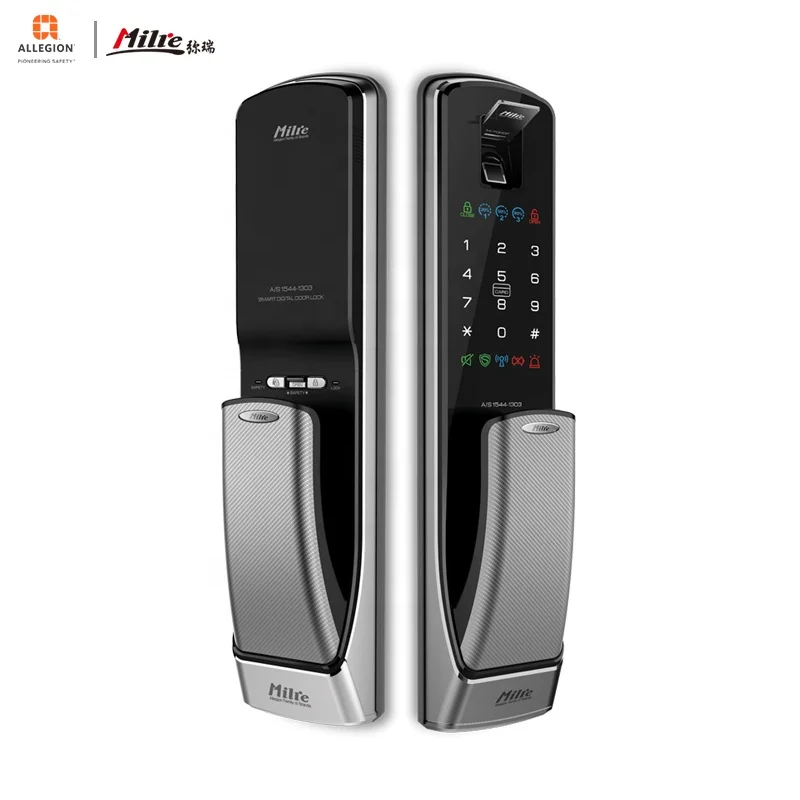 Замок ALLEGION MILRE со сканером отпечатков пальцев смарт-карта электронный дверной замок с цифровым кодом для домашней безопасности врезной панель рисования